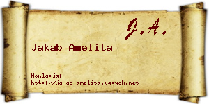 Jakab Amelita névjegykártya
